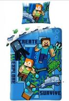 Vaikiškas patalynės komplektas Minecraft, 140x200, 2 dalių