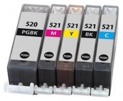 Kasetė rašaliniams spausdintuvams Analoog tintide komplekt Canon PGI-520 (PGBK) / CLI-521 (C/M/Y/BK)