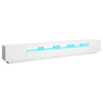 Televizoriaus spintelė su LED apšvietimu, 300x35x40 cm, balta