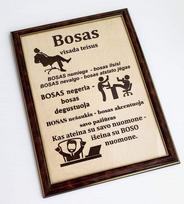 Sveikinimas rėmelyje „Bosas visada teisus“
