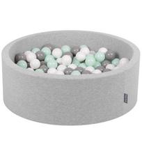 Baseinas su kamuoliukais KiddyMoon, 90x30cm/300 kamuolių ∅7cm