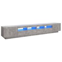 vidaXL Televizoriaus spintelė su LED, betono pilka, 260x35x40cm