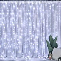 Užuolaida 300 LED 3x3 m, atspari vandeniui, sujungiama, balta