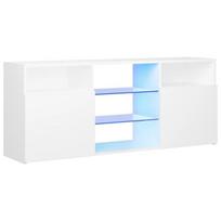 Televizoriaus spintelė su LED apšvietimu, 120x30x50 cm, balta