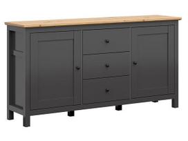 Komoda Hesen 2D3S, pilka/ruda