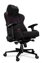 Kompiuterio kėdė Yumisu 2050 žaidėjams, medžiaginis apmušalas, juodos ir rožinės spalvos, 2050 BLACK PINK FABRIC
