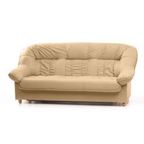 Sofa-lova Aleksandra 3S, smėlio spalvos/ruda, geltonas