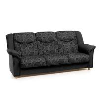 Sofa-lova Manchester 3S, juoda, geltonas