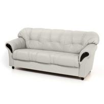Sofa-lova Rosa 3S N, balta/juoda, geltonas