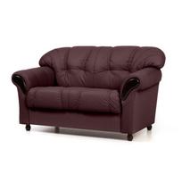 Sofa Rosa 2S N, tamsiai raudona, geltonas