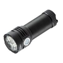 led įkrovimo akumuliatorius, 1x4000 mah, aliuminis, juodas, priartinimo funkcija, 3 tipų apšvietimas, ipx4, usb įkroviklis.