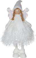 Dekoratyvinis angelas Nova, baltas, 55cm. 13 šviesos diodų, maitinamas baterijomis, IP20