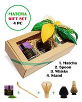 Dovanų rinkinys - Matcha Japan Ceremonial (Kyoto), 40g + Whisks (Bambukinė šluotelė) + Spoon (šaukštelis) + Stand (šluotos laikiklis).