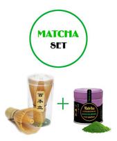 MATCHA RINKINYS - Matcha Japan Ceremonial (Kyoto), 40g + Bambukinė šluotelė (chasen).