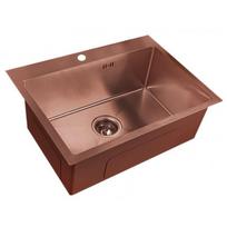 Nerūdijančio plieno plautuvė D6045HC COPPERY su sifonu