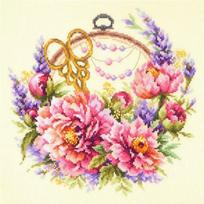 Siuvinėjimo rinkinys Magic Needle "Peonies for Needlewoman" 100-124