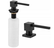 Įmontuojamas skysto muilo dozatorius Mexen Cube, 320 ml, Black granite