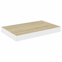 vidaXL Pakabinama sieninė lentyna, ąžuolo ir balta, 50x23x3,8cm, MDF