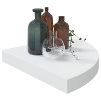 vidaXL Sieninė kampinė lentyna, ąžuolo ir balta, 35x35x3,8cm, MDF, Balta