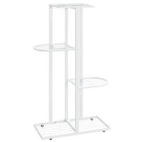 Stovas augalams, 4 lentynos, 43x22x76 cm, baltas