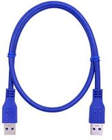 USB 3.0 kabelis 0.60m., mėlynas