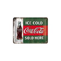Nostalgic Art metalinė lentelė Coca-Cola Ice cold sold here, 15x20 cm