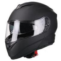 Moto šalmas Furio su pakeliamu šalmo žandikauliu, juodas + tasuta kingitus