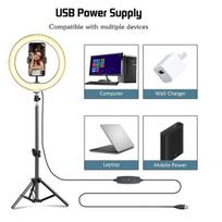 Žiedinė LED lempa su stovu, 26 cm