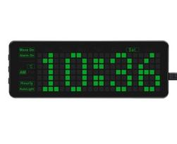 Pico-Clock-Green, modulis su skaitmeniniu LED elektroniniu laikrodžiu
