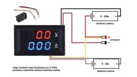 Voltmetras DC 0-100V 10A
