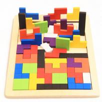 Medinė dėlionė žaidimas Tetris 40 det.