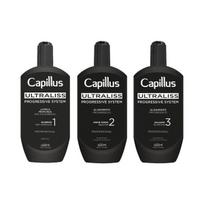Capillus Ultraliss Nanoplastia rinkinys skirtas plaukų tiesinimo procedūrai, 3x400 ml