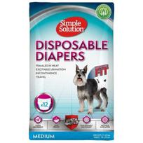 Simple Solution vienkartinės sauskelnės šunims, M dydis, 12 vnt