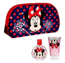Kosmetikos rinkinys vaikams Air-Val Minnie Mouse: tualetinis vanduo 50 ml + dušo gelis 100 ml + kosmetinė