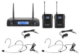 VONYX WM62B UHF 16-kanalų bevielių mikrofonų komplektas su 2 siųstuvais