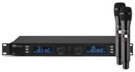 Power Dynamics PD632H 2x 20-kanalų UHF bevielių mikrofonų sistema su 2 rankiniais mikrofonais