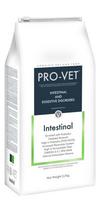 Intestinal Dog 2,5kg - PRO-VET. Veterinarinis-dietinis maistas specialios paskirties, sukurtas suaugusiems šunims, siekiant pagerinti prastą virškinimą ir sumažinti ūminius žarnyno malabsorbcijos sutrikimus; sumažina tam tikrų ingredientų ir (arba) maisti