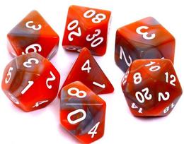 Stalo žaidimų kauliukų rinkinys Rebel RPG, Orange/Gray