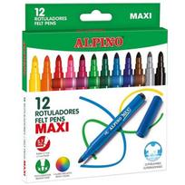 Flomasteriai Alpino Maxi, 12 spalvų