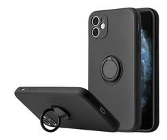 Vennus Silicone Ring dėklas telefonui skirtas Samsung Galaxy S22 Plus, juodas