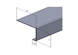 Profilis L-formos su standumo briauna, ZN, cinkuotas plienas, 1.2mm, 3m