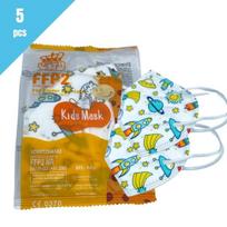 Vaikiškas respiratorius FFP2, 5 vnt.