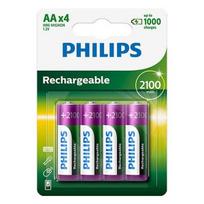 Philips A4 1.2V 2100 mAh įkraunami elementai, 4 vnt