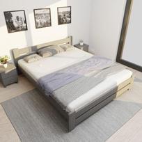 Lova su čiužiniu HARMONIJA RS 140x200 Pilka