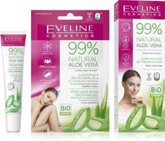 Depiliacinis kremas veidui Eveline 99% Natural Aloe Vera 20 ml ir gelis po depiliacijos, 2,5 ml