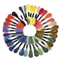 Medvilninių siuvinėjimo siūlų Muline RainBow® 36 įvairių spalvų po 8 m rinkinys