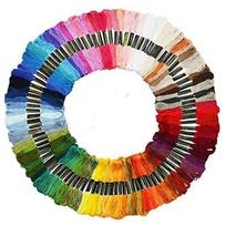 Medvilninių siuvinėjimo siūlų Muline RainBow® rinkinys, 100 įvairių spalvų po 8 m