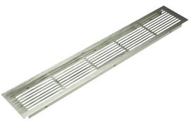 Ventiliacinės grotelės , 500 x 86 mm, nerūdijančio plieno efektas