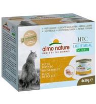 Almo Nature HFC Natural Light Meal, katėms, vištienos krūtinėlė, 4 x 50 g.