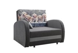 Miegamasis fotelis Lola Dogs, grafito/pilka